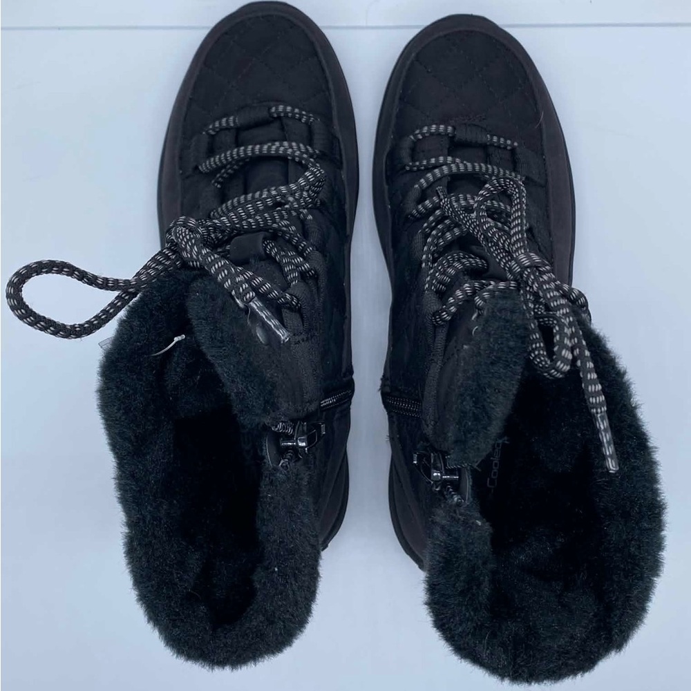 Skechers Reggae Fest-Moro Women's Black Quilted Lace-Up Ankle Boots 49583 Size 6 - Picture 3 of 8